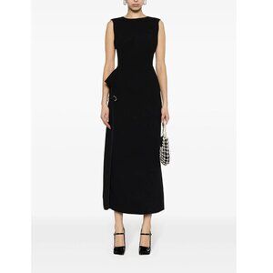 Maticevski Mannerism Structured Thigh-Slit Black Evening Dress